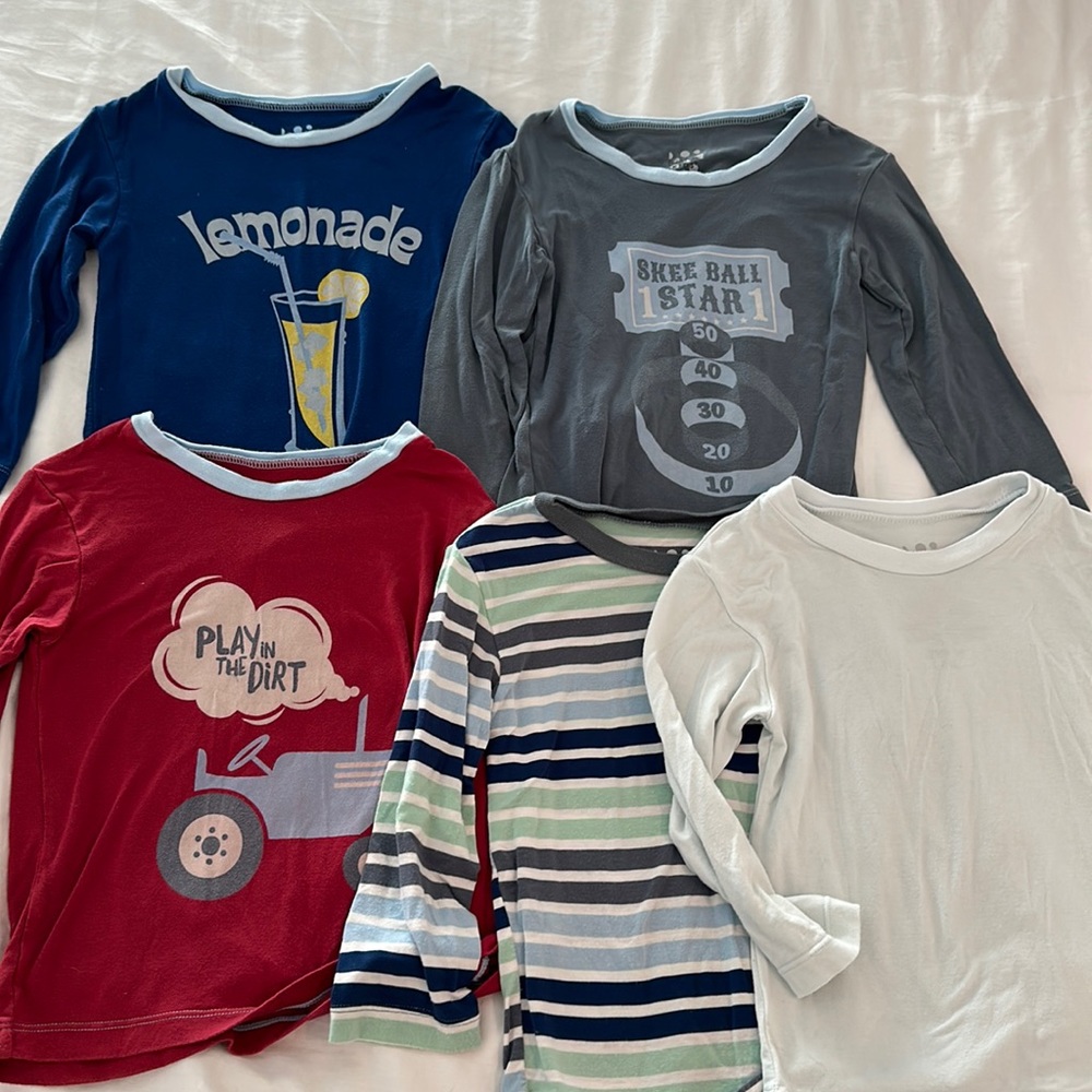 Kickee Pants size 4 long sleeve shirts bundle